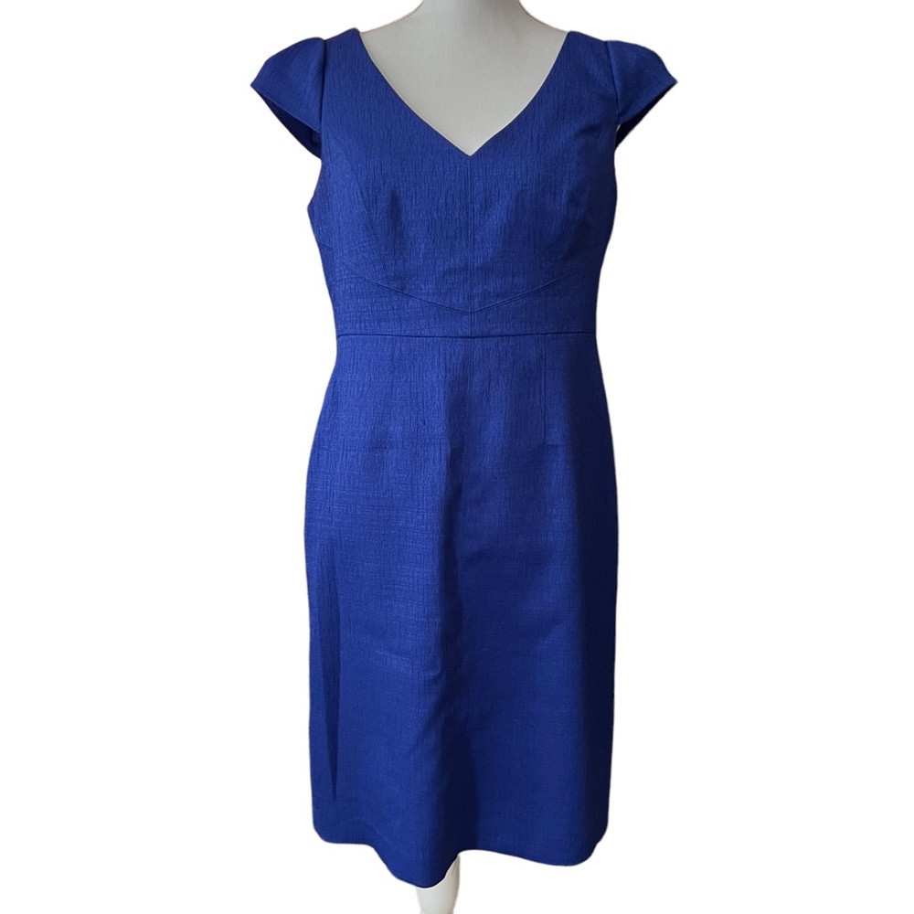 Adrienna Papell Sheath Dress Women’s‎ Size 10 Petite Royal Blue